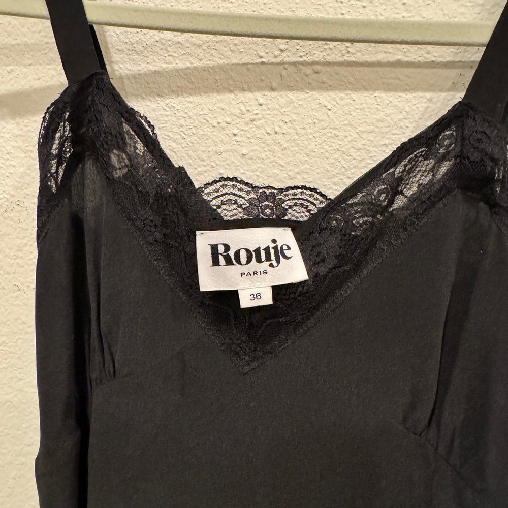 Rouje | Black Carole Slip Dress | 36 - Picture 5 of 7